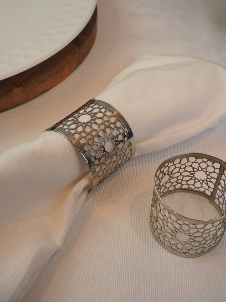 Stainless Steel Napkin Rings- Set of 4