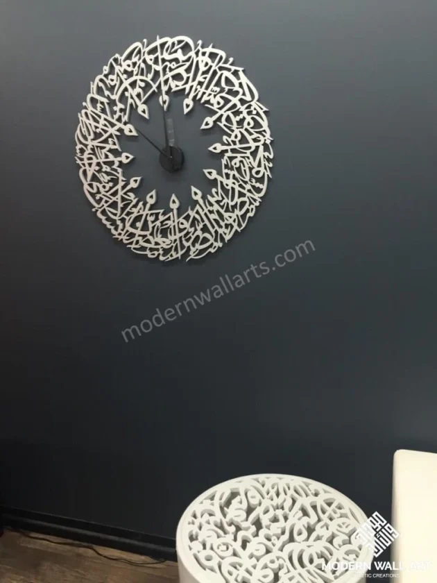 Wooden Surah Asr wall clock modern islamic clock - Image 3