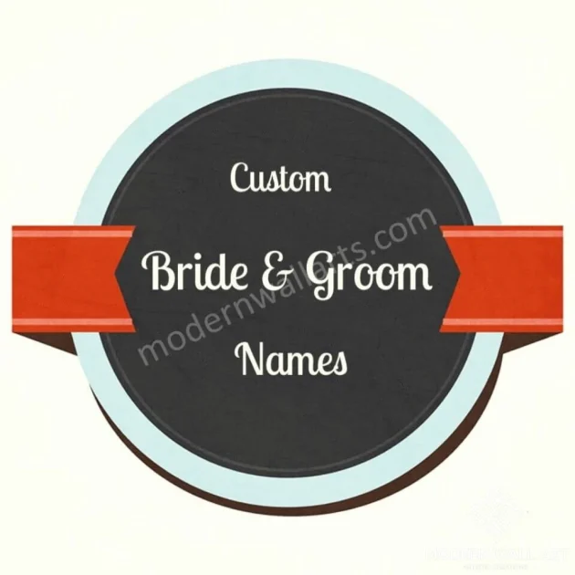 Custom bride and groom husband and wife intertwined name