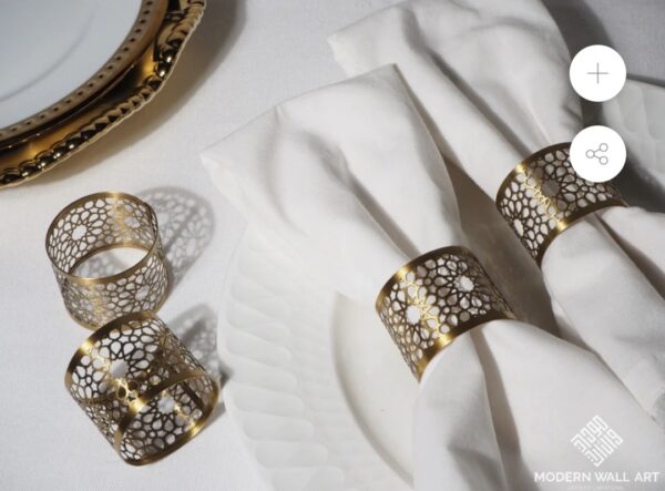 Stainless Steel Napkin Rings- Set of 4 - Image 4