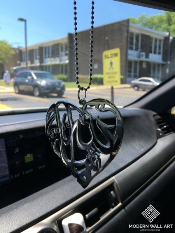 Heart shaped Mashallah car hang - Image 2