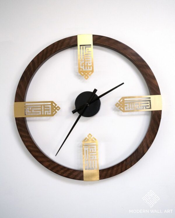 Wood and steel Dikr clock. Pre-Order - Image 4